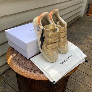 Isabel Marant Low-too Sneakers, Metallic Gold